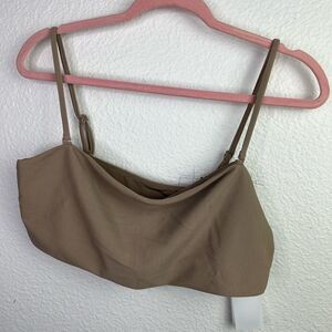 Good American better band bikini top latte color size 5 (2xl)